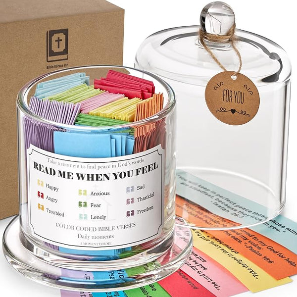 Read This When Bible Verse Jar - 200 Color-Coded Scripture Cards
