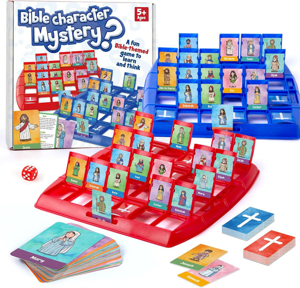 Quilinz Bible Character Mystery Game for Kids, Who I Am Guessing Board Game