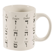 Hebrew Alphabet Ceramic Mug (12 oz.)